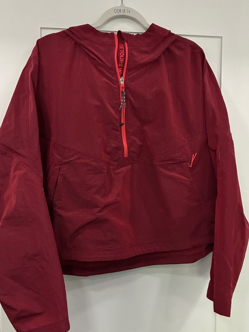 Lululemon Women’s Detours Windbreaker Pullover Jacket Burgundy Red Size 14